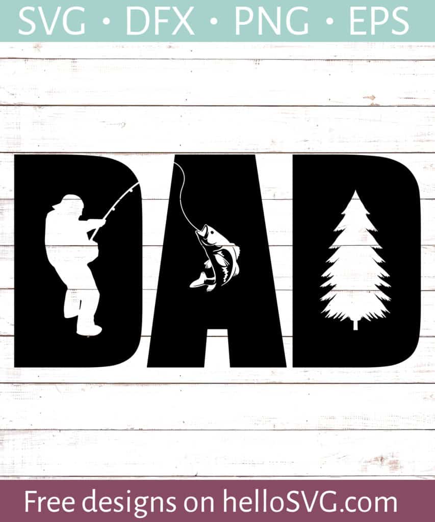 Fishing Dad SVG - Free SVG files | HelloSVG.com